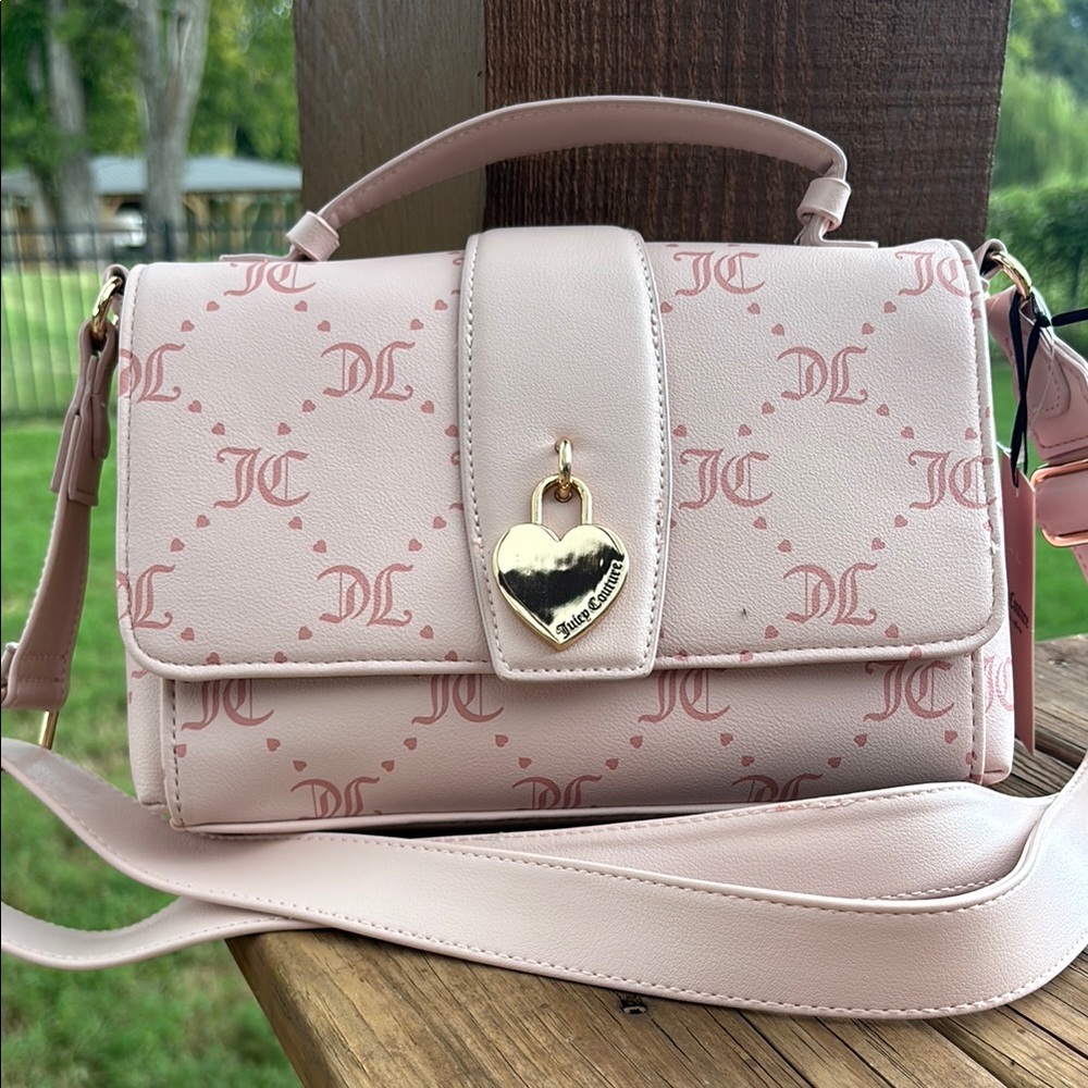 Juicy Couture Pink Handbag with Gold Accents